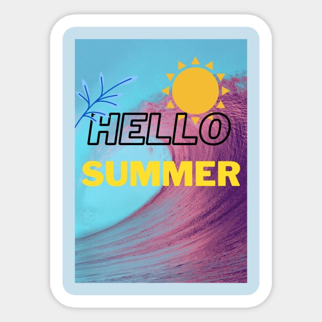 Hello Summer Sticker by HarlinDesign